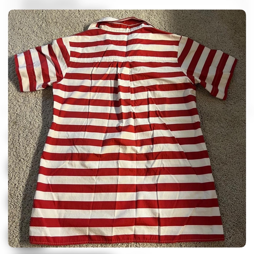 G. Label by Goop Claudia Striped Red and White Tunic Sz 4 - Picture 4 of 6